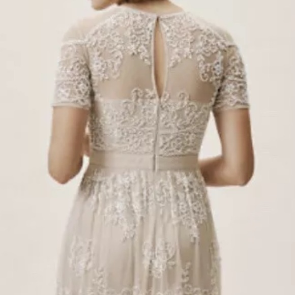 New BHLDN Ruby 0 / 2 / 4 Tan Beads Maxi Wedding - Picture 4 of 8